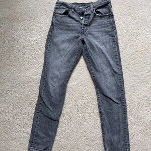 Levi's 501 Grey Wash Skinnys S 26 Length 28